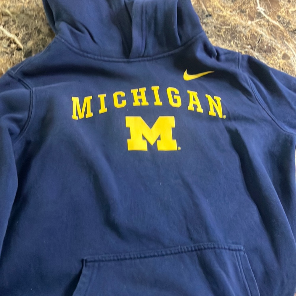 Nike Kids Michigan Hoodie - Navy Blue